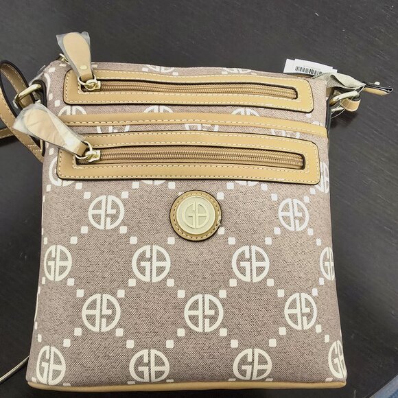 Giani Bernini Signature Monogram Triple-Zip Dasher Crossbody - Picture 1 of 3